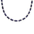 Sterling Silver Botswana And Purple Agate Bead Navajo Necklace RX98046