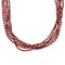 Sterling Silver Coral And Pin Shell Navajo 5-Strand Bead Necklace AX98188