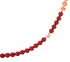 Coral And Oyster Shell Navajo Sterling Silver Bead Necklace AX98204