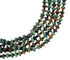 Kingman Turquoise Pin Shell Navajo 5-Strand Genuine Sterling Silver Necklace RX98078