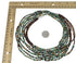 Kingman Turquoise Pin Shell Navajo 5-Strand Genuine Sterling Silver Necklace RX98078