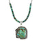 Authentic Sterling Silver Turquoise Native American Bead Necklace Set AX98165
