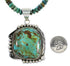 Authentic Sterling Silver Turquoise Native American Bead Necklace Set AX98165