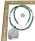 Authentic Sterling Silver Turquoise Native American Bead Necklace Set AX98165