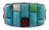 Turquoise Multicolor Genuine Sterling Silver Ring Size 11-3/4 AS25927