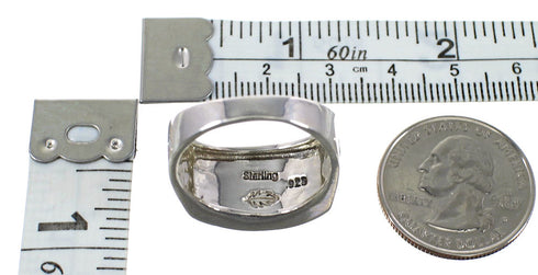 Turquoise Multicolor Genuine Sterling Silver Ring Size 11-3/4 AS25927