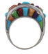 Multicolor And Sterling Silver Ring Size 6-1/2 AS38435