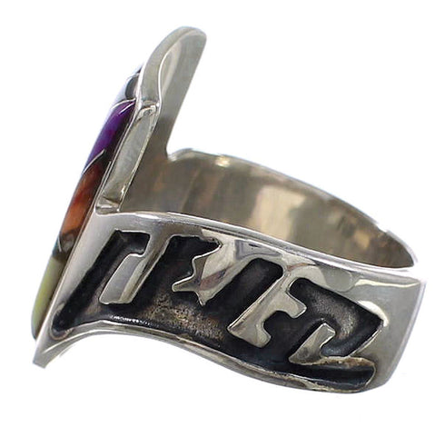 Multicolor Authentic Sterling Silver Ring Size 6-1/2 AS37207