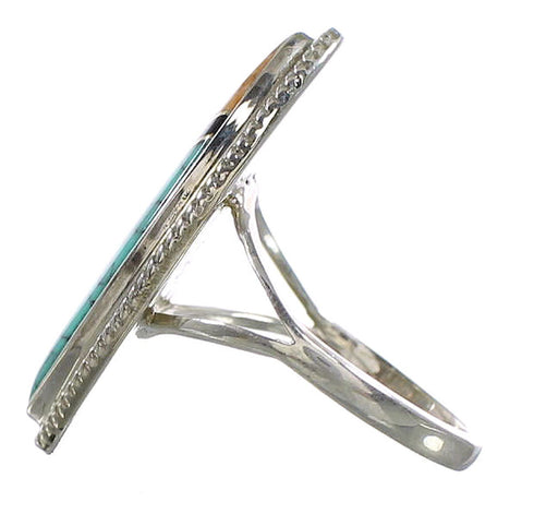 Multicolor Inlay Sterling Silver Jewelry Ring Size 6-1/4 AS33998