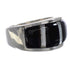 Black Mother of Pearl Sterling Silver Jewelry Ring Size 6-1/2 AS39257