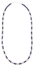 Purple Agate And Botswana Sterling Silver Native American Bead Necklace AX98576