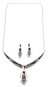 Multicolor Necklace With Detachable Centerpiece Earrings Set YS71892