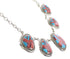 Multicolor Sterling Silver Southwestern Necklace And Earrings Set EX54158
