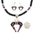 Southwest Multicolor Sterling Silver Necklace Earrings Set PX34508