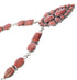 Southwest Red Oyster Shell Link Necklace And Earrings Set EX32930