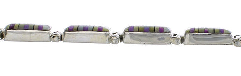 Multicolor Native American Design Southwestern Link Bracelet EX28400