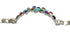 Southwest Multicolor Sterling Silver Link Bracelet VX65030