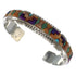 Genuine Sterling Silver And Multicolor Inlay Southwest Cuff Bracelet VX65673