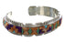 Genuine Sterling Silver And Multicolor Inlay Southwest Cuff Bracelet VX65673