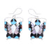 Sterling Silver Multicolor Zuni Butterfly Jewelry Hook Dangle Earrings RX98817