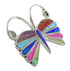 Multicolor Opal Silver Zuni Butterfly Pin Pendant AX99151