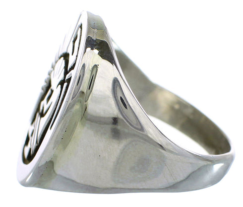 Navajo Calvin Peterson Kokopelli Water Wave Sterling Silver Ring Size 10-1/2 RX99663