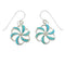 Turquoise Inlay Southwest Silver Hook Dangle Earrings AX99772