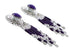 Sterling Silver Sugilite Concho Post Dangle Earrings CE5S