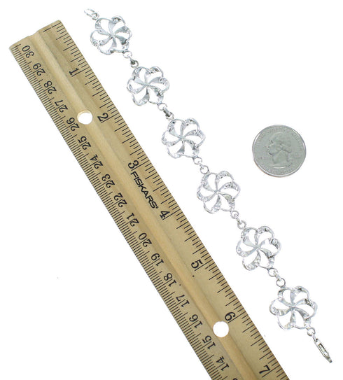 Turquoise Southwest Genuine Sterling Silver Link Bracelet RX99790