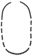 Onyx White Agate Sterling Silver American Indian Bead Necklace RX99893