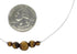 Liquid Sterling Silver And Tiger Eye Bead Necklace AX99872