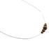 Liquid Sterling Silver And Tiger Eye Bead Necklace AX99872