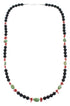 Multicolor Sterling Silver Navajo Bead Necklace AX99899