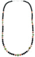 Multicolor Authentic Sterling Silver Native American Bead Necklace AX99914