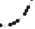 Onyx And White Agate Sterling Silver Native American Bead Necklace AX99916