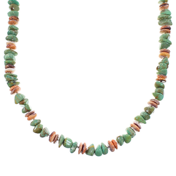Multicolor Navajo Genuine Sterling Silver Jewelry Bead Necklace AX99948