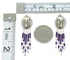 Hand Made Sterling Silver Sugilite Clip On Dangle Concho Earrings CCE5S