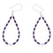 Sugilite Genuine Sterling Silver Bead Hook Dangle Earrings AX100031