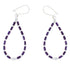 Sugilite Genuine Sterling Silver Bead Hook Dangle Earrings AX100031