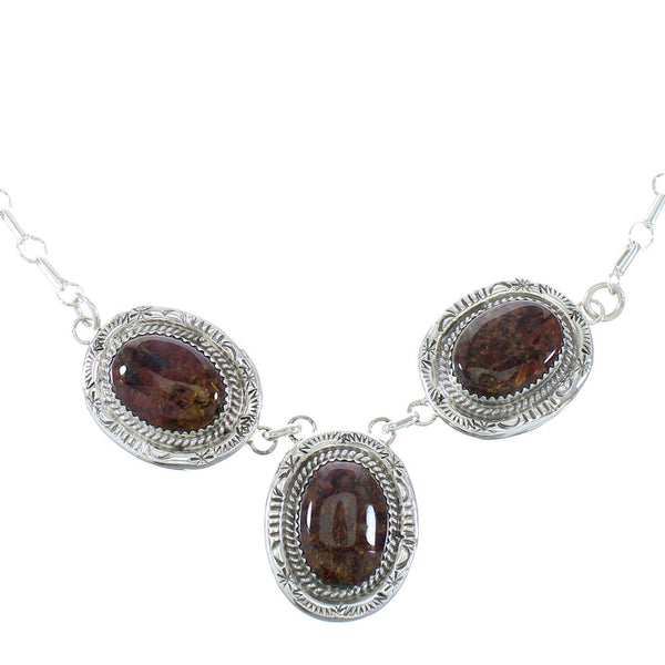Sterling Silver Pietersite Navajo Link Necklace AX100011