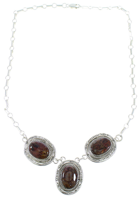 Sterling Silver Pietersite Navajo Link Necklace AX100011