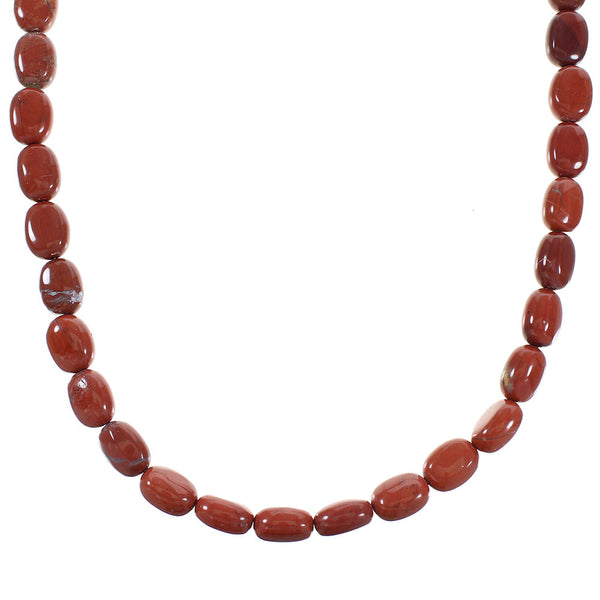 Jasper Authentic Sterling Silver Southwest Bead Necklace AX100044