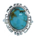Silver Turquoise Southwest Ring Size 5-3/4 AX100156