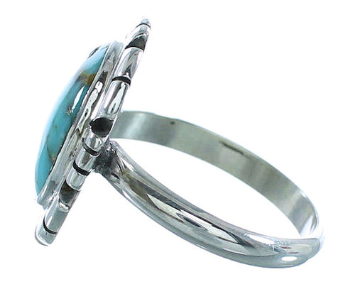 Silver Turquoise Southwest Ring Size 5-3/4 AX100156