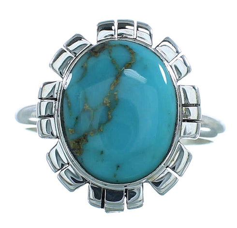 Sterling Silver Turquoise Southwest Ring Size 8-1/2 AX100157