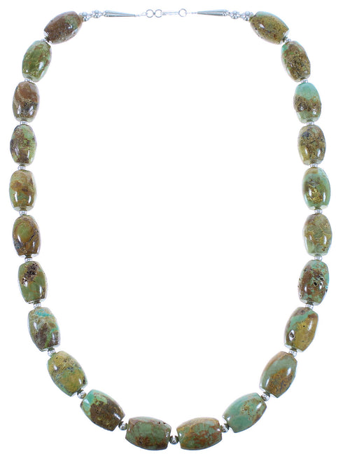 Sterling Silver Native American Turquoise Bead Necklace AX100306