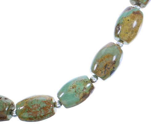 Sterling Silver Native American Turquoise Bead Necklace AX100306