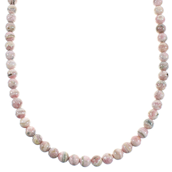 Southwest Rhodochrosite Silver Bead Necklace AX100466