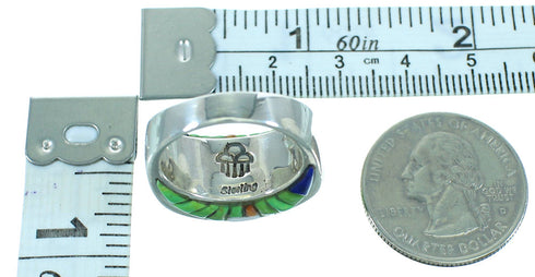 Multicolor Sterling Silver Ring Size 7-1/4 AX100733