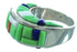 Multicolor Inlay Sterling Silver Ring Size 7-1/2 AX100735